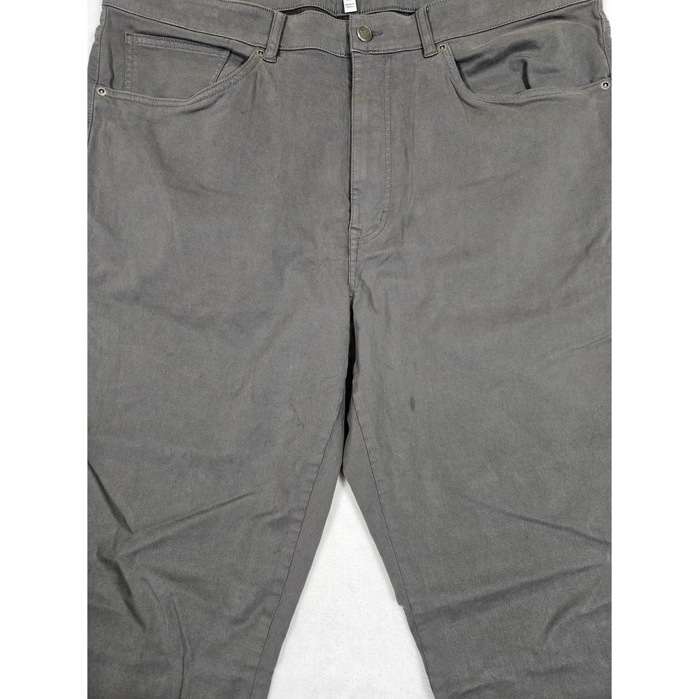 Peter Millar Signature Sateen Classic Fit Gray Pants Men's 40L Stretch 5-Pocket - Picture 2 of 10